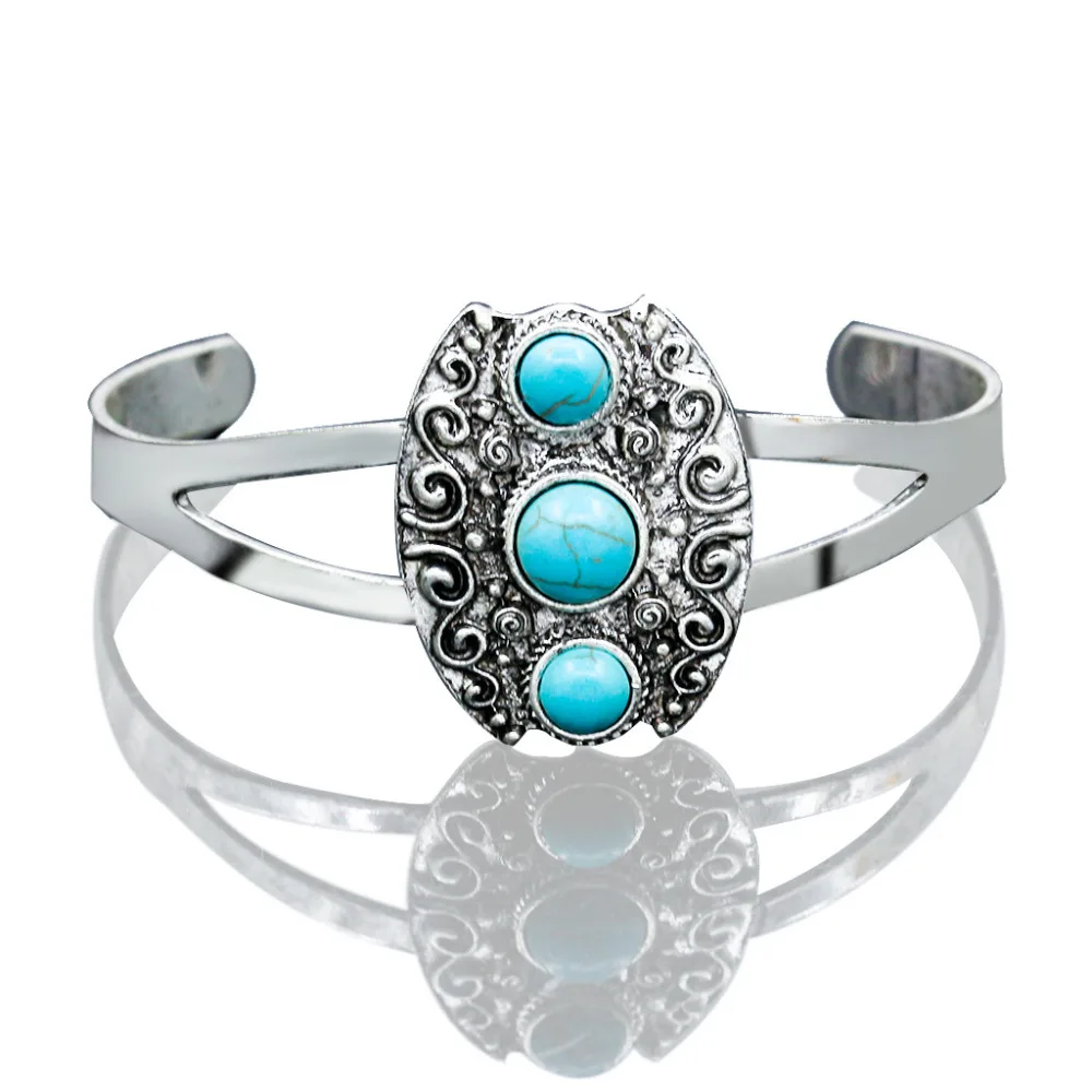 Браслеты с синими бусинами натуральные камни открытые манжеты искусственный