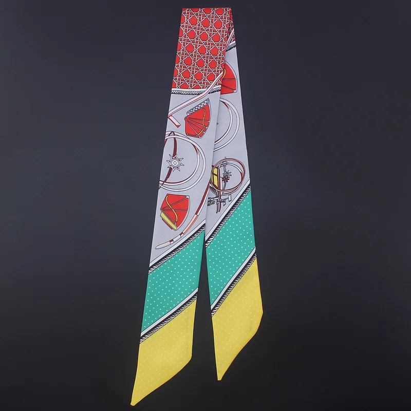 C95-3 Роскошный бренд, женская сумка, сумочка, маленькая саржа, эмуляция шелкового шарфа, в горошек, лента, галстук, повязка на голову, украшение на шею, аксессуары для волос - Цвет: C95-3