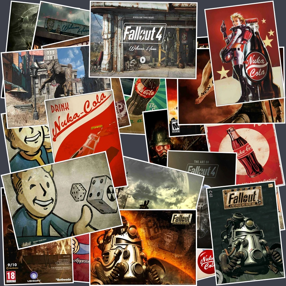 25 шт. игра Fallout наклейки для багажа ноутбука художественная живопись DIY плакат наклейки Водонепроницаемая игрушка для скейтборда