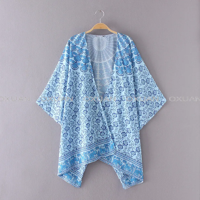 Женское шифоновое кимоно на пуговицах кардиган пляжная одежда пальто топы