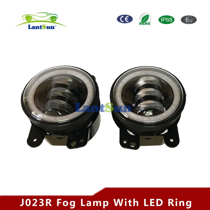 Пара J023R 6500K 30w 4 дюймовые светодиодные противотуманные фары с halo ring DRL Подходит