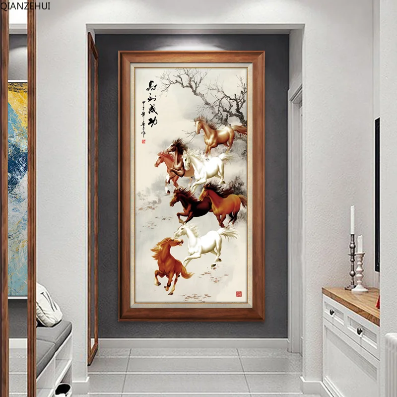 QIANZEHUI алмазная вышивка сделай сам круглая Алмазная мгновенный успех полный