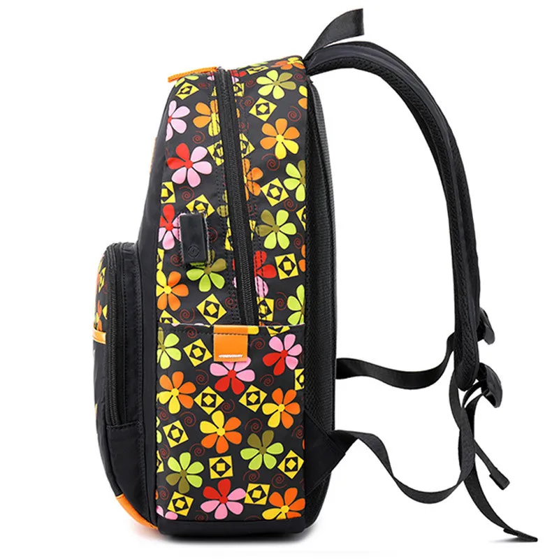 Многофункциональный USB зарядный женский рюкзак для ноутбука с принтом школьные