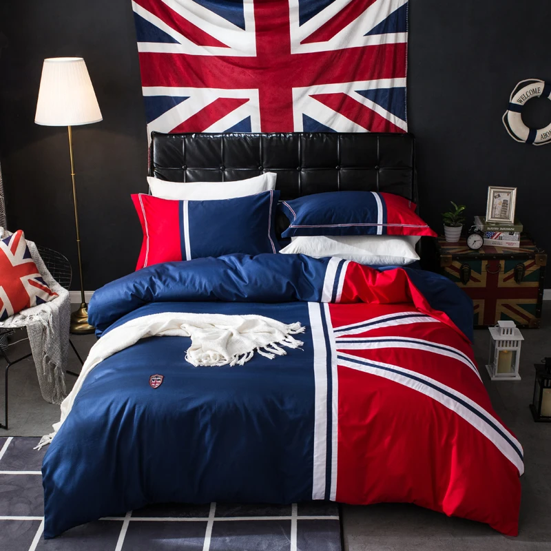 New Bedding Set Twin Queen King Size British Style Bed for girls boys gray purple Duvet Cover Home Bedclothes | Дом и сад