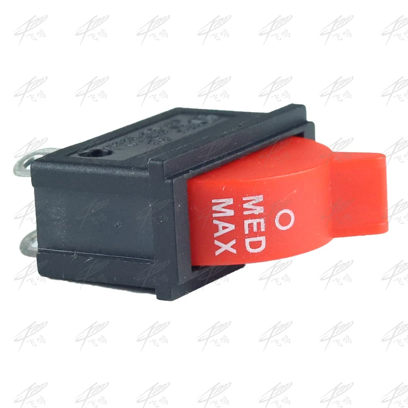 2PCS 10A 250V Black Red Wind Speed Control Button Rocker Switch 3 Positions 3Pin SPDT For Hair dryer KCD16-103 | Обустройство дома