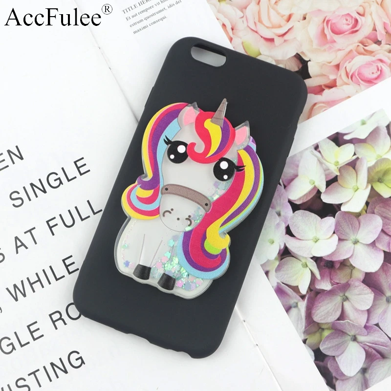 3D BlueHorse Black Bling с милой лошадкой и чехол для Nokia на возраст 1, 2, 3, 5, 6,, 7 Plus, 8, 9, динамический с блестками и жидкостью с лошадью мягкий чехол из термополиуретана - Цвет: 3D BlueHorse Black