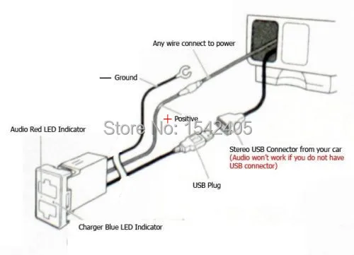 Двойной USB зарядка аудио порт Интерфейс для Toyota Fortuner Hilux 05