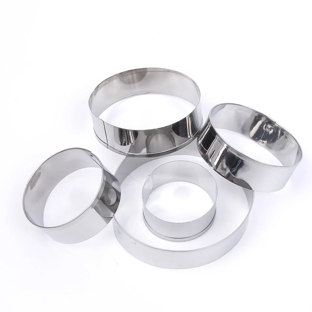5 шт./компл. круглая форма из нержавеющей стали для печенья и мусса кольцо торта