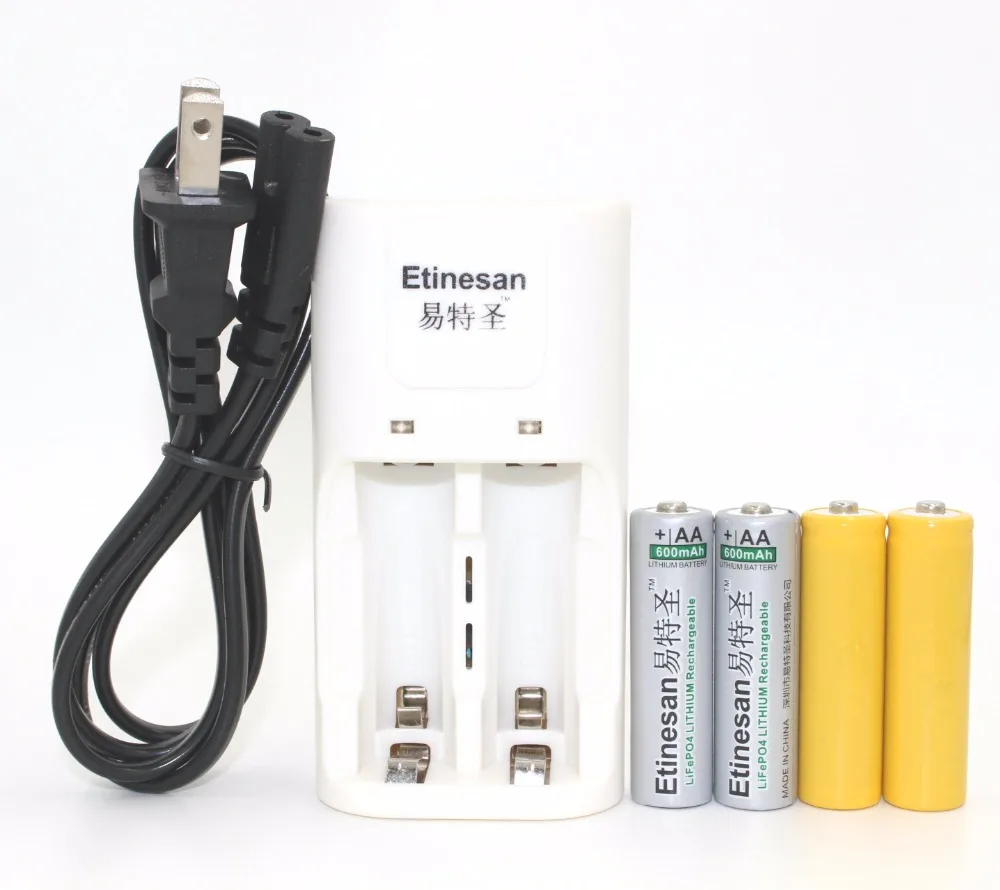 2 шт. литий ионные аккумуляторные батареи 600 мАч 14500 lifepo4 3 в AA|rechargeable battery|battery abattery
