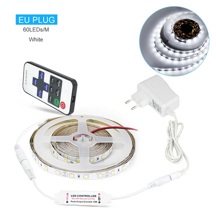 300led White EU 4040 светодиодный светильник s 5 м 12 в 110 В 220 В светодиодный гибкий светильник Диодная лента с регулируемой яркостью сенсорный ленточный переключатель под шкафчиком кухонный светильник ing - Испускаемый цвет: 300led White EU