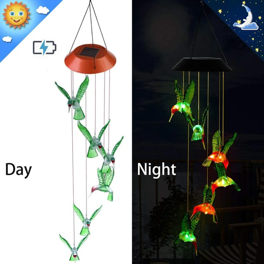 

PANYUE Solar Lamp Color Changing LED Wind Chimes Light Outdoor Home Garden Decoration Solar Powered Wind Chime Light