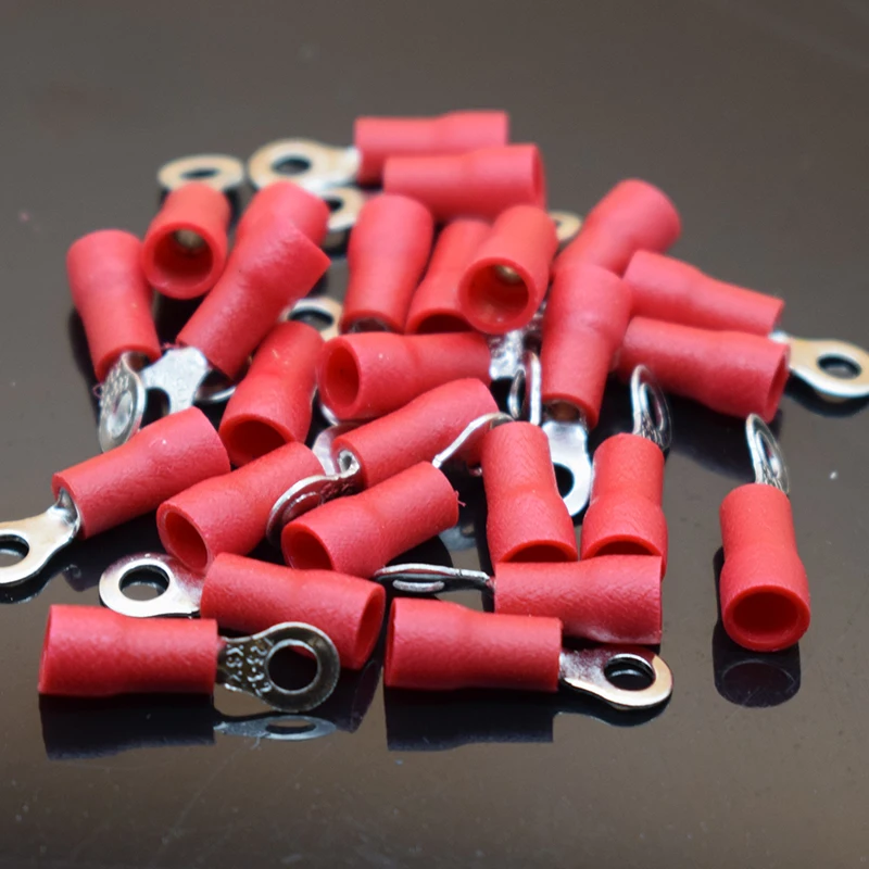 RV1.25 4 красное кольцо утепленная разъем провода электрические обжимной вывод