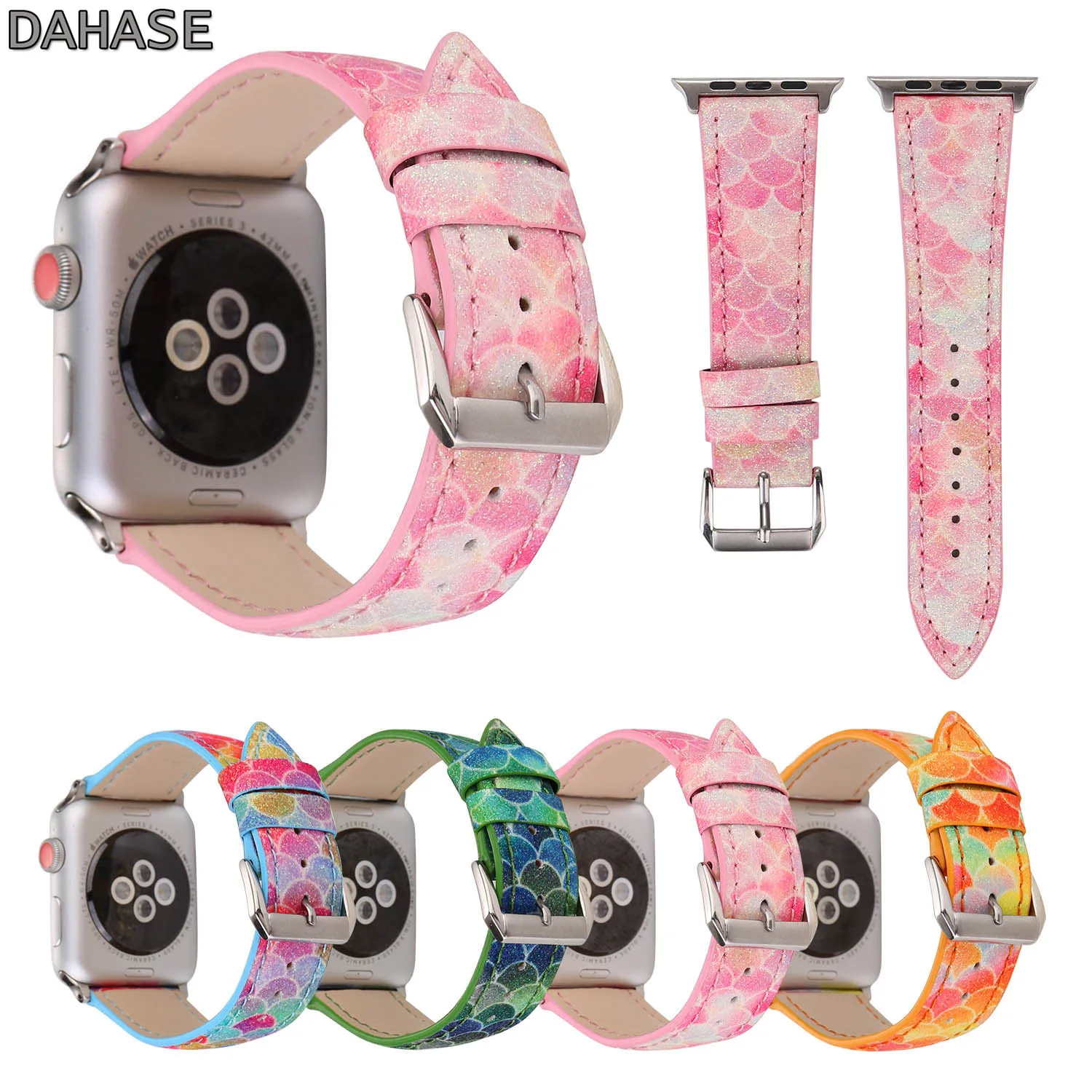 Ремешок из натуральной кожи для Apple Watch Band Series 3 2 1 38 мм 42 мм|Ремешки часов| |