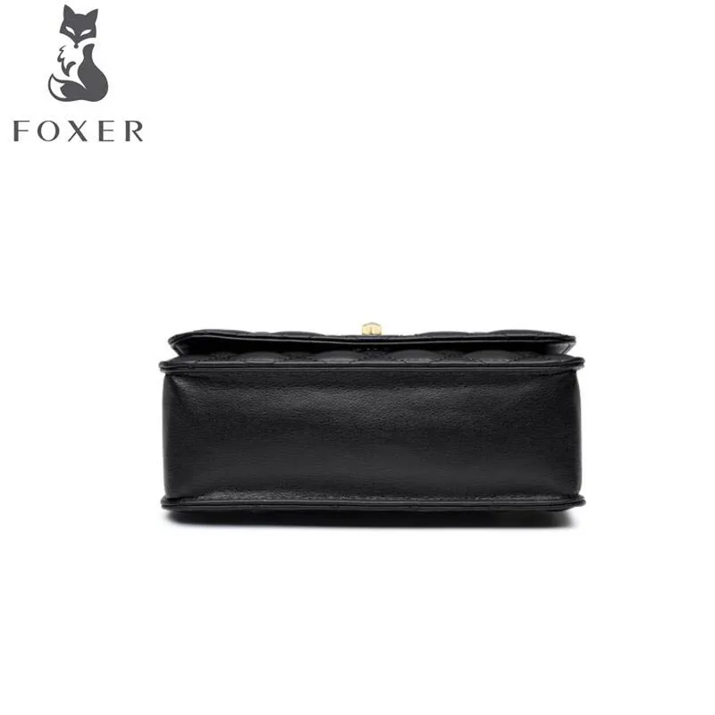 FOXER Роскошная модная Высококачественная сумка-мессенджер с цепочкой Женская 2019