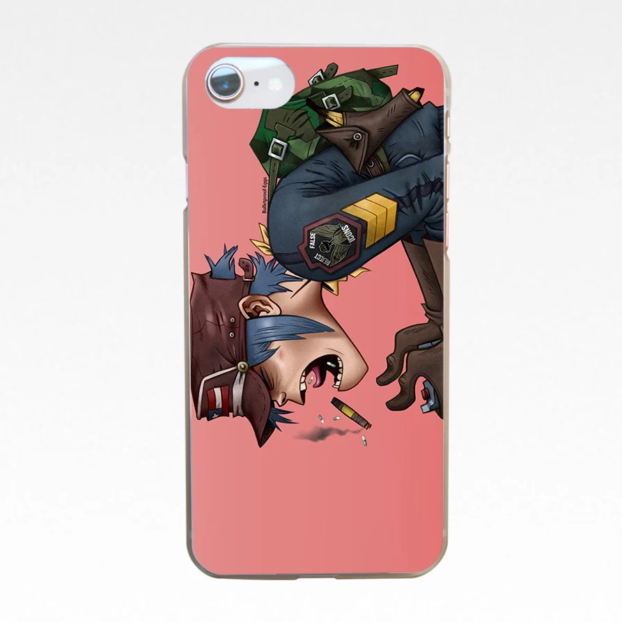Жесткий прозрачный чехол Gorillaz Band для Iphone 4 4s 5 5s Se 6 6s 8 Plus 7 X|Бамперы| |
