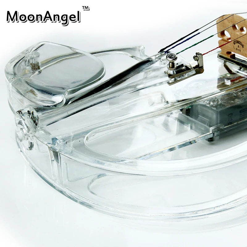 Прозрачная скрипка 4/4 со светодиодной подсветкой жесткий корпус для скрипки