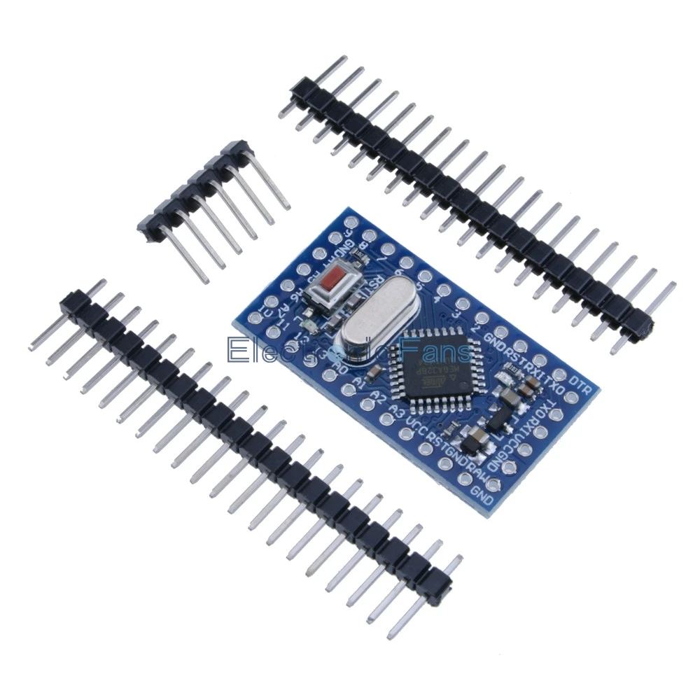 Модуль 10 шт./лот Pro Mini atmega328 ATMEGA328P модуль 5 в 16 МГц с хрустальными генераторами