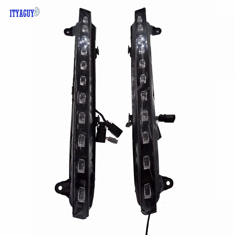 2 шт. 12V Светодиодный дневной светильник Подходит для Audi Q7 2006 2007 2008 2009 желтый