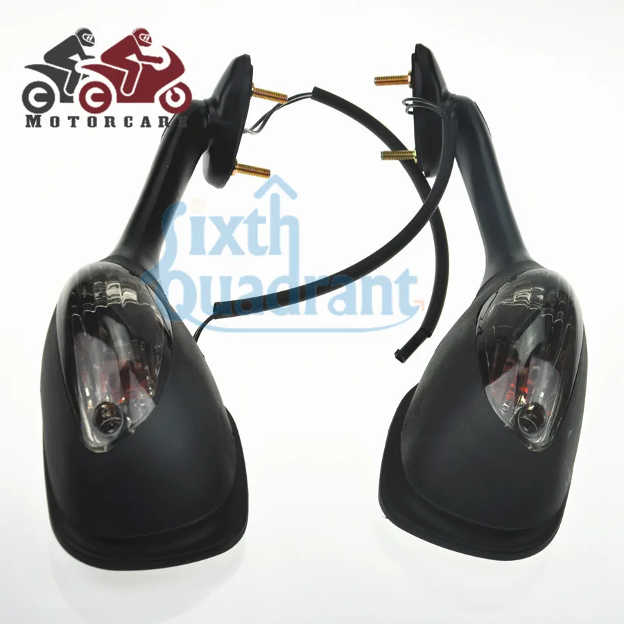 

Боковое зеркало заднего вида для мотоцикла с указателями поворота и мигающим янтарным светом, подходит для Suzuki GSXR 600 750 1000, под заказ