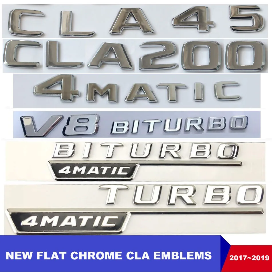 Плоский хромированный значок на эмблему CLA180 CLA200 CLA220 CLA250 CLA45 автомобильные