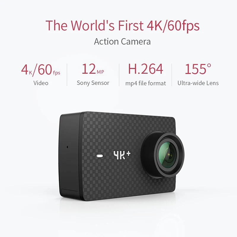 Yi 4k + (плюс) действие Камера международное издание спортивные первые 4 К/60fps amba H2 SOC