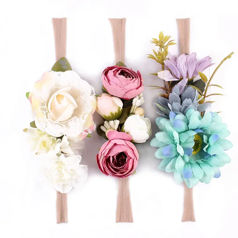 

3PCS Cute Baby Girls Toddler Lace Flower Hair Headwear Headband Accessories US