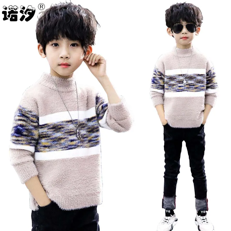 Одежда для мальчиков Детская осенняя теплая куртка детские зимние вязаные