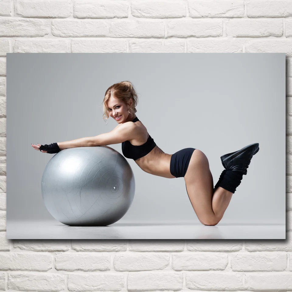 Фото Foocome Йога фитнес-модель спортивная Растяжка живопись гимнастика искусство