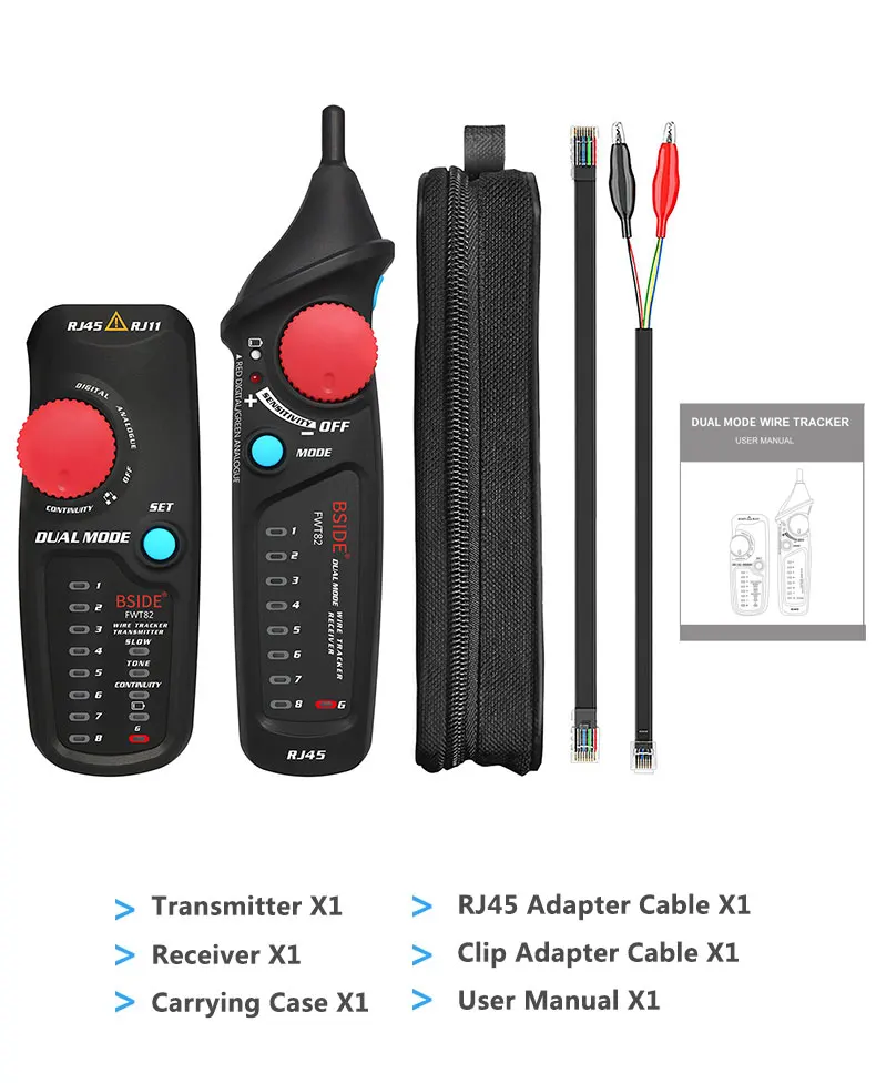 Портативный сетевой тестер кабеля Ethernet трекер BSIDE FWT11/81/82 RJ45 RJ11 RJ12 CAT5 CAT5e локальной сети Набор инструментов для ремонта