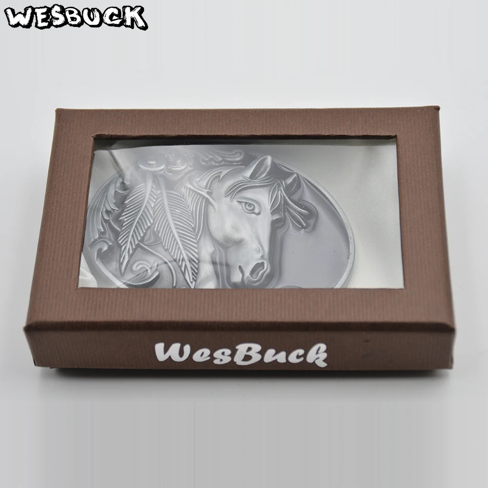WesBuck брендовый пояс с изображением лошади пряжки Для мужчин женщин металлической