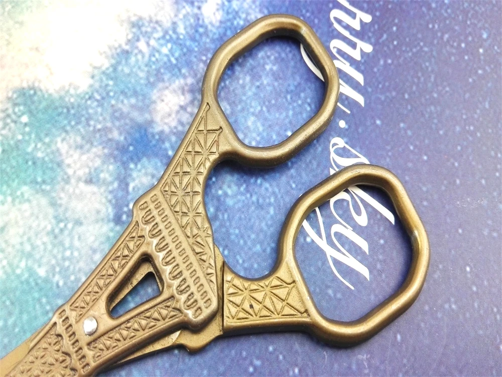 1 piece Creative Retro Titanium Sewing Scissors Vintage Craft Cute Stationery DIY Supplies 13.9x5.3cm | Канцтовары для офиса и