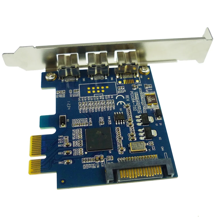 PCIE Combo 3x 1394b порты Firewire PCI Express плата контроллера 1394 карта TI чипсет sata источник