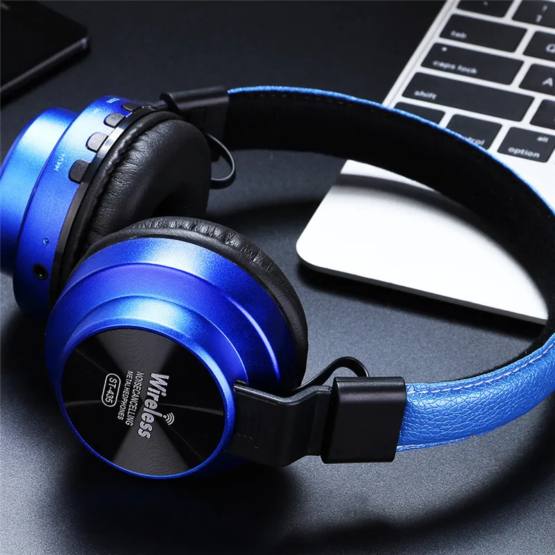 Складные беспроводные наушники Bluetooth 5 0 Спортивная стереогарнитура кожаные