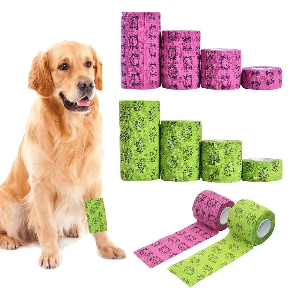 

Pet Bandage Self Adhesive Bandages Dog Wound Wrap Band For Pet Horse Dog Cat Animal Wound Non Woven Cohesive Vendaje