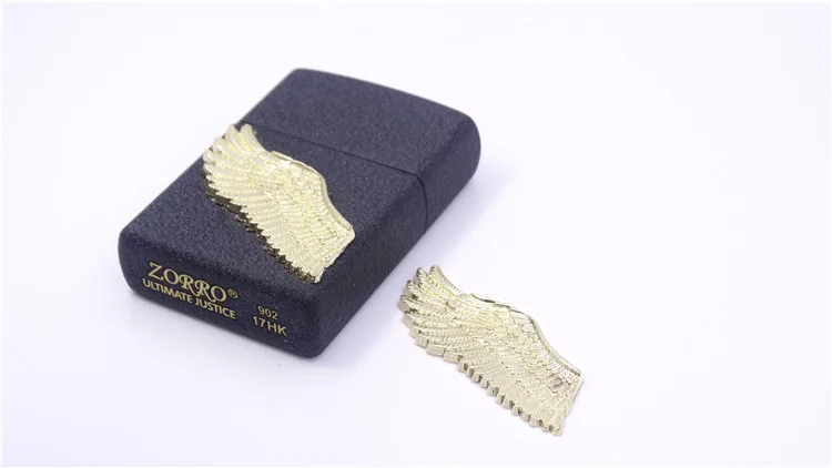 Золотое крыло металлический значок для ZIPPO бензиновая Зажигалка Декор DIY клей на металлические детали гаджеты для мужчин аксессуары для курильщика