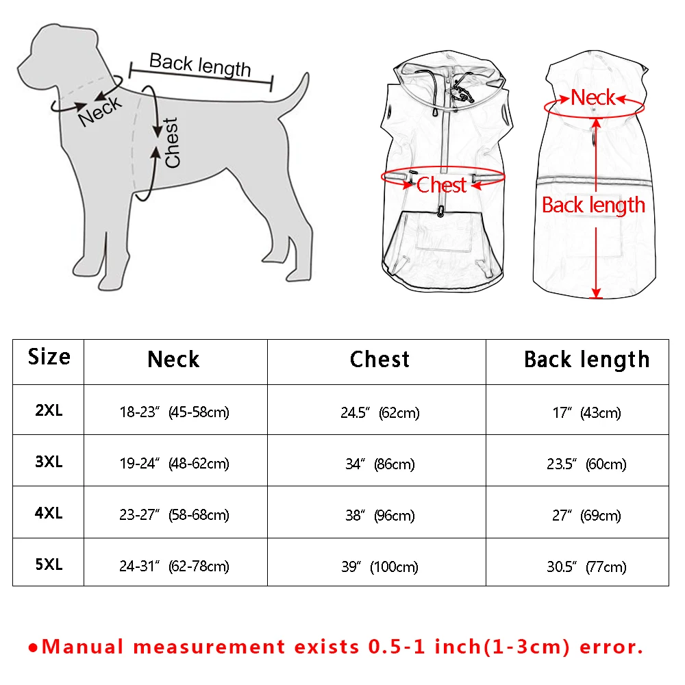 Светоотражающий водонепроницаемый дождевик для собак одежда с капюшоном