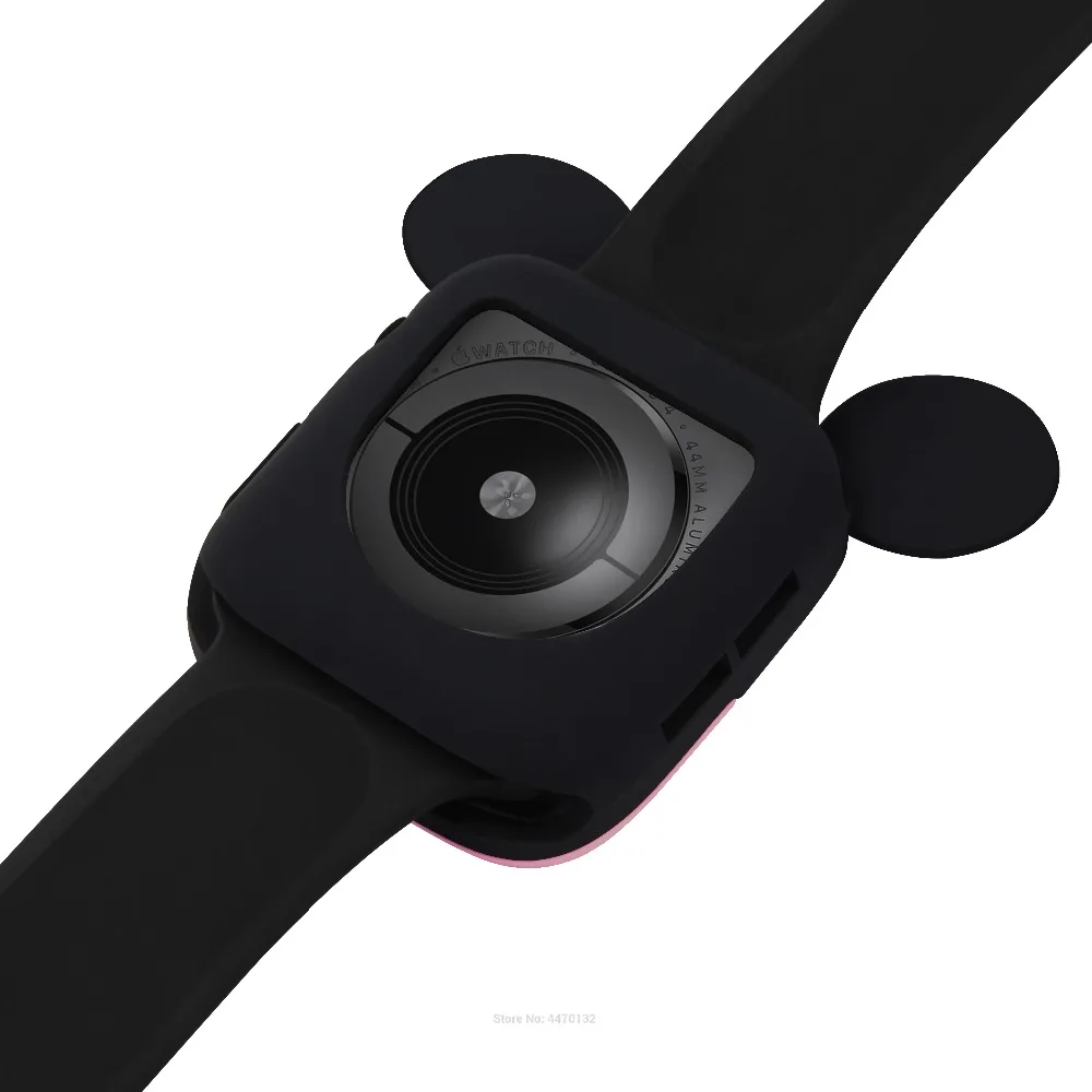 Цветной силиконовый чехол для Apple Watch, 40 мм, 44 мм, для iWatch, серия 4, резиновый чехол для девочек, детей, мужчин, женщин, подарочная коробка