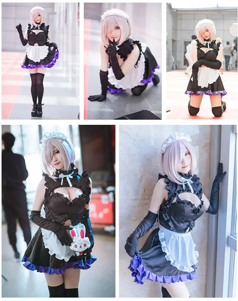 Аниме! Красивое платье служанки в стиле &quotЛолита&quot с судьбой/большим заказом