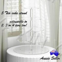 acrylic stand free shipping 5 tier round cupcake standbirthday wedding party cupcake stand
