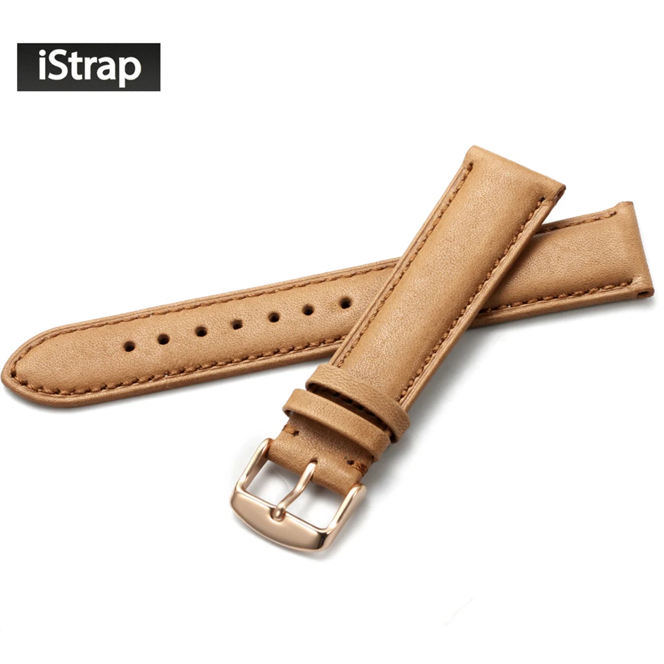 IStrap Новое поступление 18 мм 19 20 21 22 светильник коричневый винтажный ремешок для