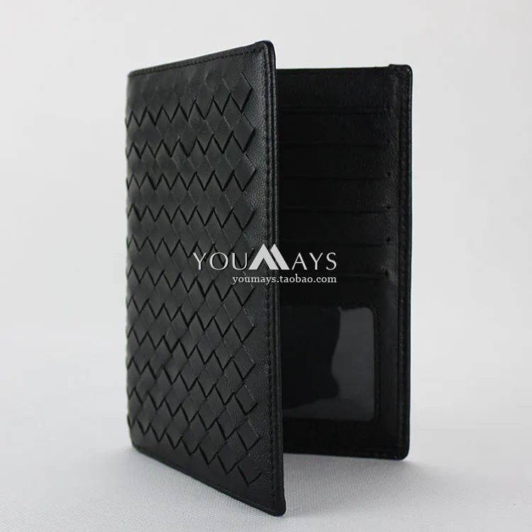 В овчина кожа сотканное вручную паспорт билет клип пакет мешок портмоне holdercover