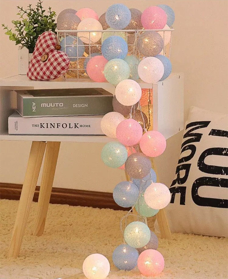 3M20Ball, Свадебный светодиодный светильник, хлопковый шар, светильник из ротанга, шар, лампа для спальни, праздника, вечеринки, украшение, светильник