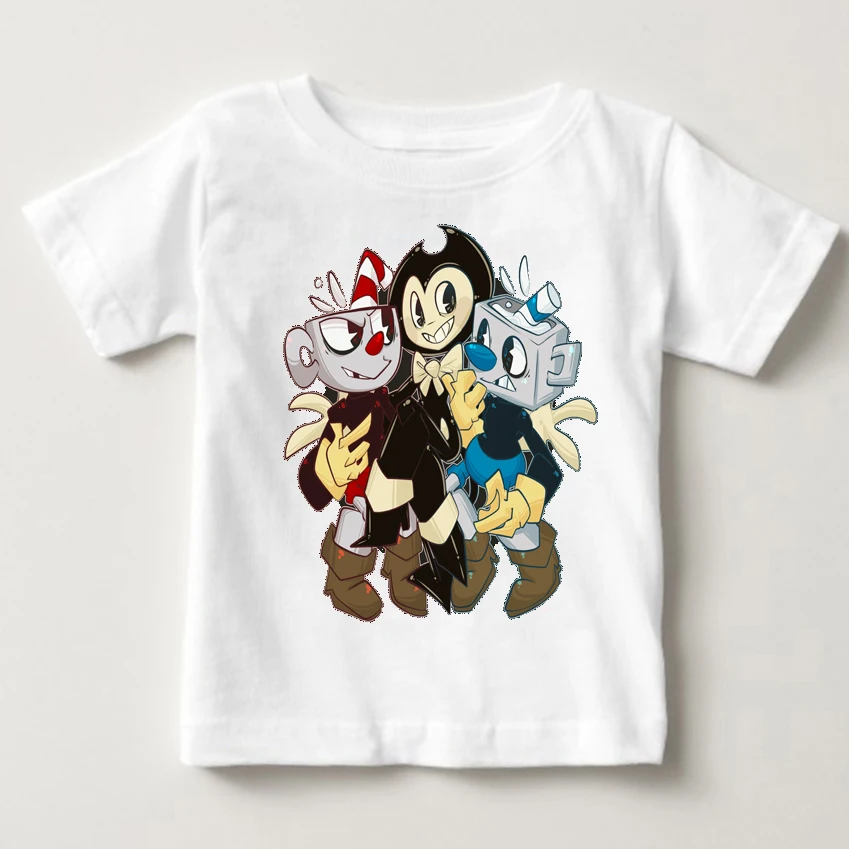 

children T Shirt Cotton Breathable comfort Fifth Sun Cuphead Casino Playing Card Graphic boy and girl summer T Shirt MJ
