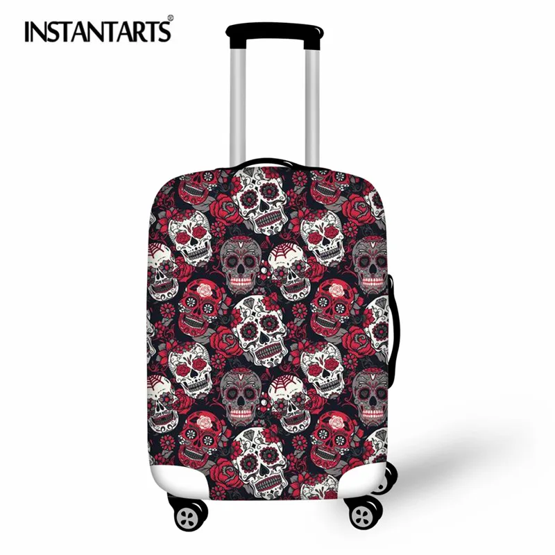 

INSTANTARTS Classic Sugar Skulls Print Luggage Protective Cover Trolley Suitcase Elastic Dust Bags Case Travel Accessories