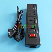 free shipping india travel plug adapter 4 ways universal outlet convert world plug ukusaueu with led switch 10a 250v