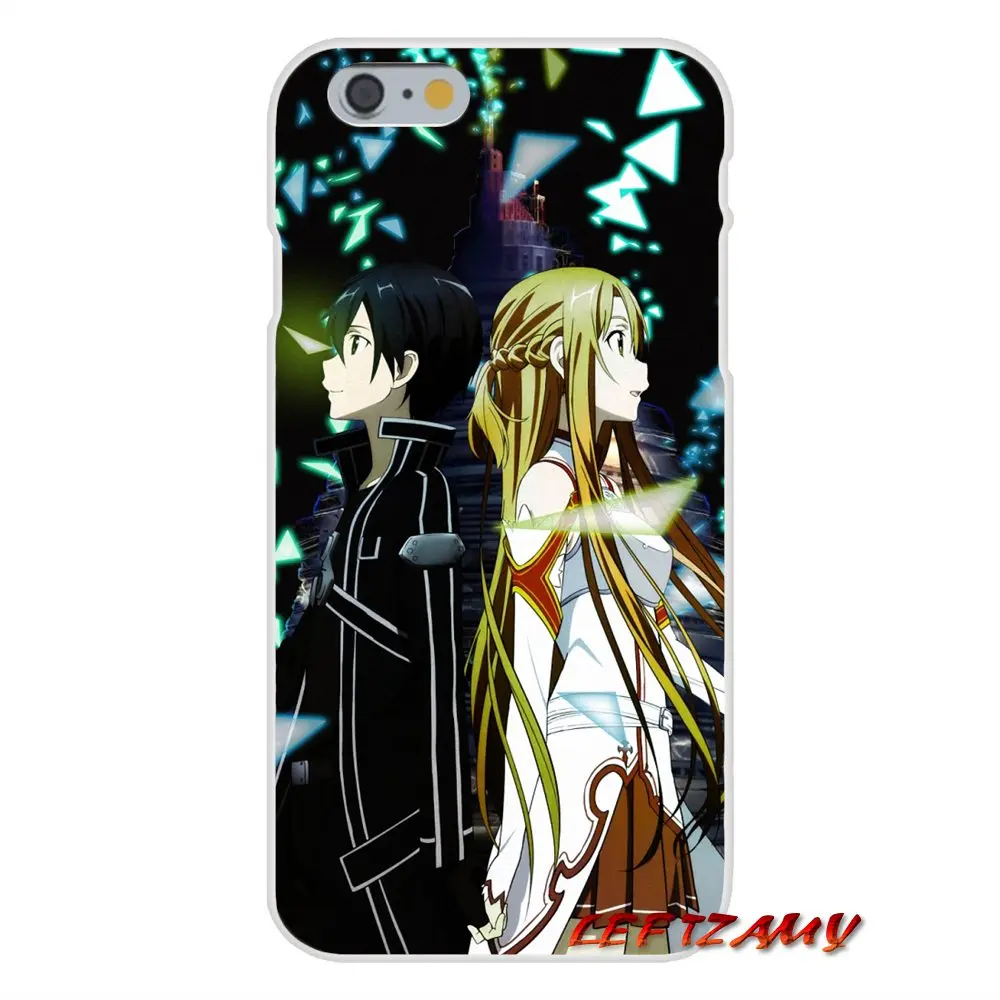 Для iPhone X XR XS MAX 4 4s 5 5S 5C SE 6 S 7 8 Plus Sword Art онлайн Японские Аниме аксессуары чехлы для