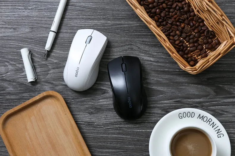 Rapoo 1650 Беспроводная 2,4 ГГц Бесшумная эргономичная USB оптическая беспроводная мышь Игровые мыши