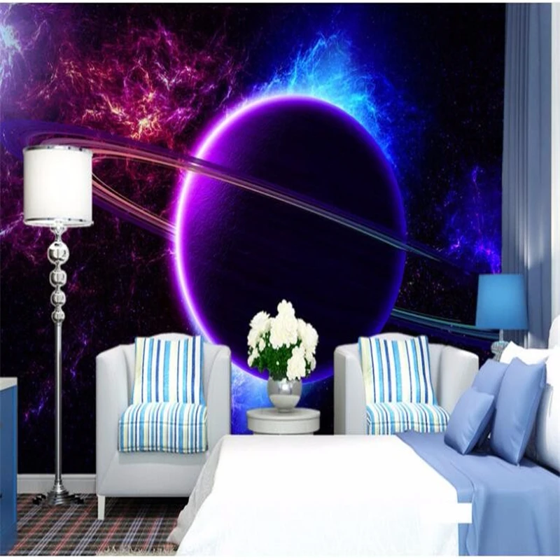 Beibehang 3d wallpaper murals Custom KTV large mural wall paper photo universe 3 d sitting room sofa bedroom | Обустройство дома