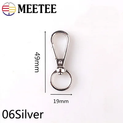 Металлические пряжки Meetee 20/50 шт 13 25 мм ремешок для сумки подвесная Пряжка брелок