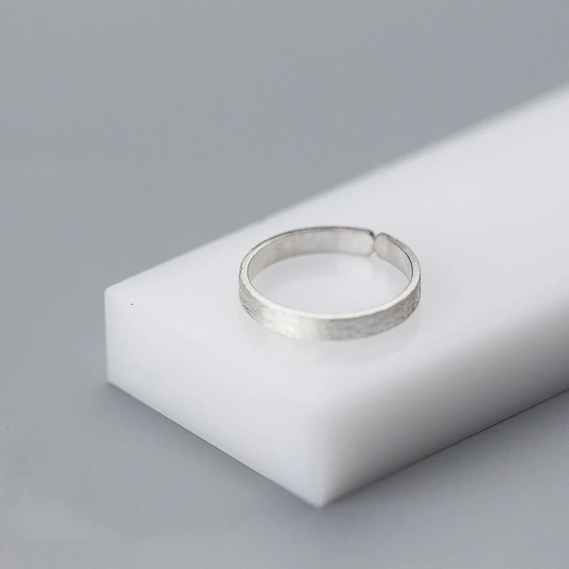 MloveAcc Autentic 100% стерлингового серебра 925 пробы кольцо на запястье с матовой